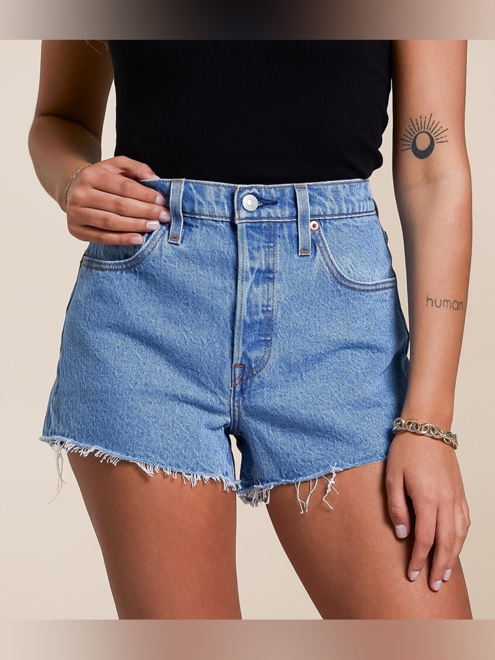 Levi’s 501 Original Stretch Short with raw hem